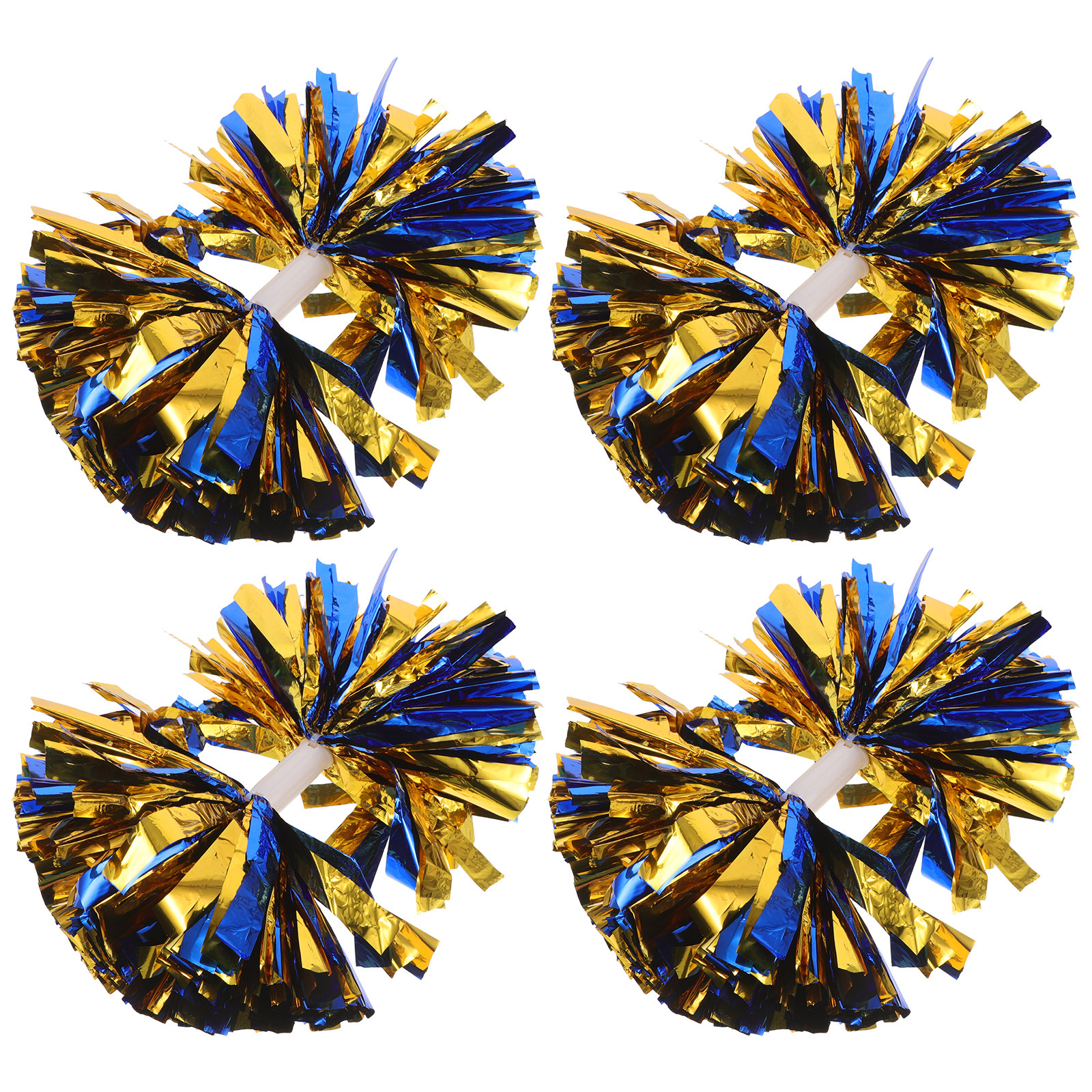 Cheerleading Pom Pom - 4Pcs Metallic Cheer Pom Poms Bulk
