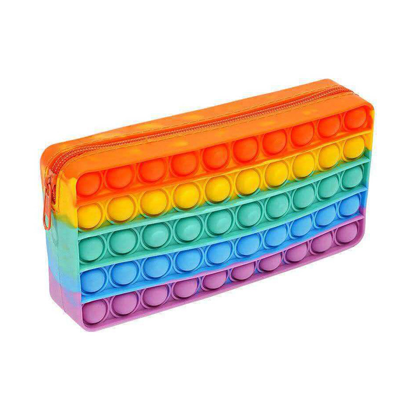 Rainbow Pencil Case Silicone P - Sports Equipment For Schools ulasan dan harga