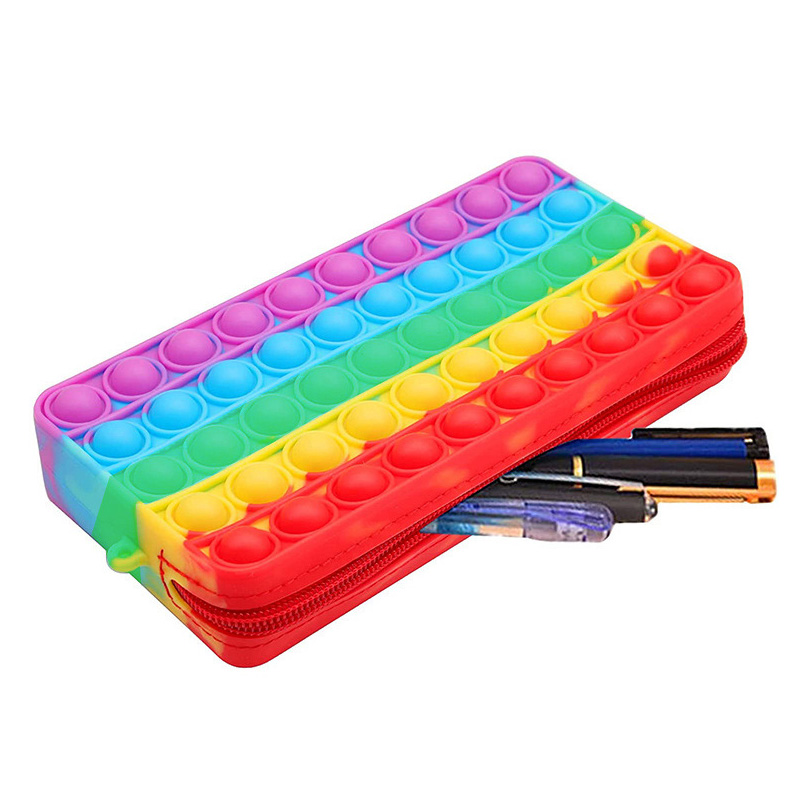 Rainbow Pencil Case Silicone P - Sports Equipment For Schools ulasan dan harga