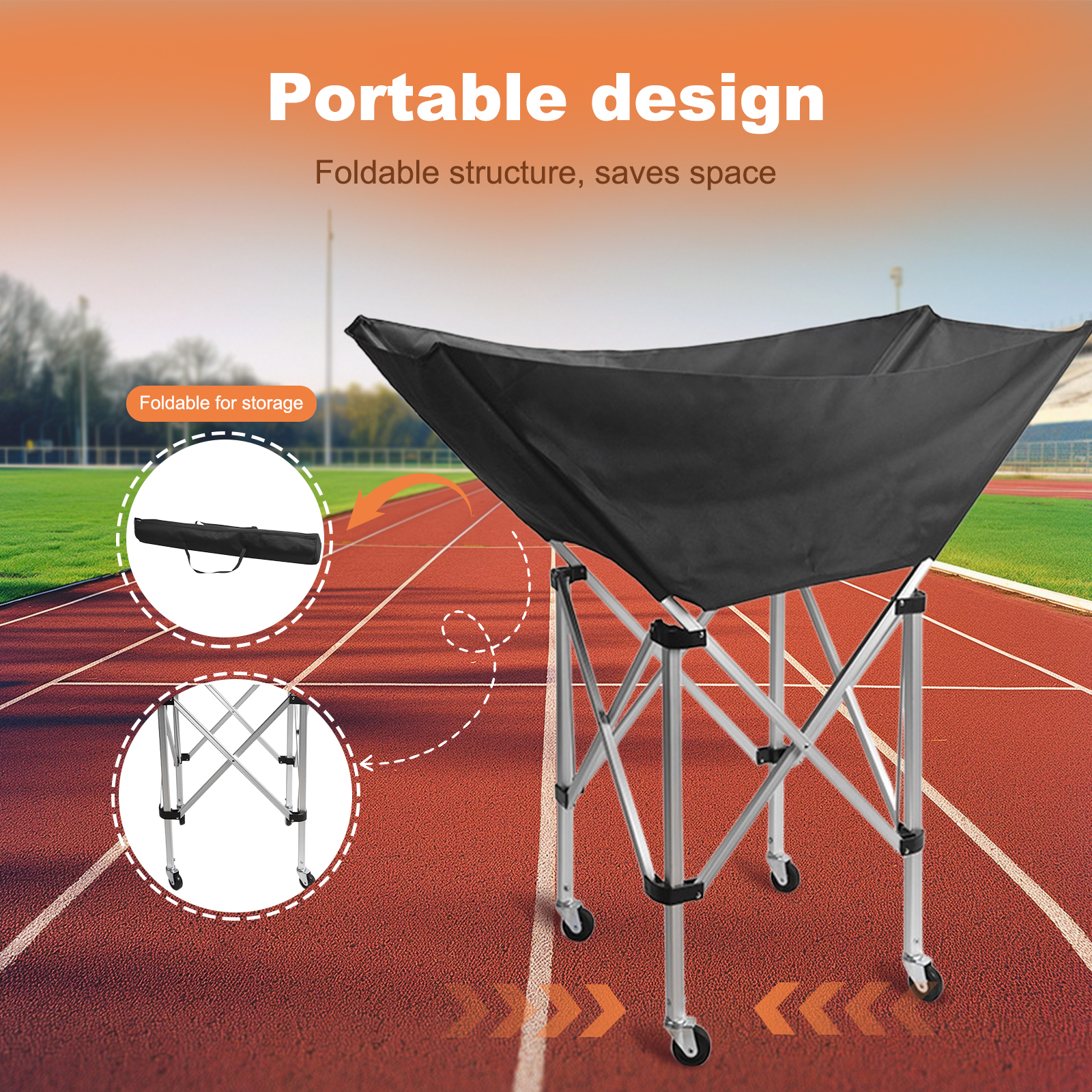 Collapsible Hammock Ball Cart  - Sports Equipment Volleyball ulasan dan harga