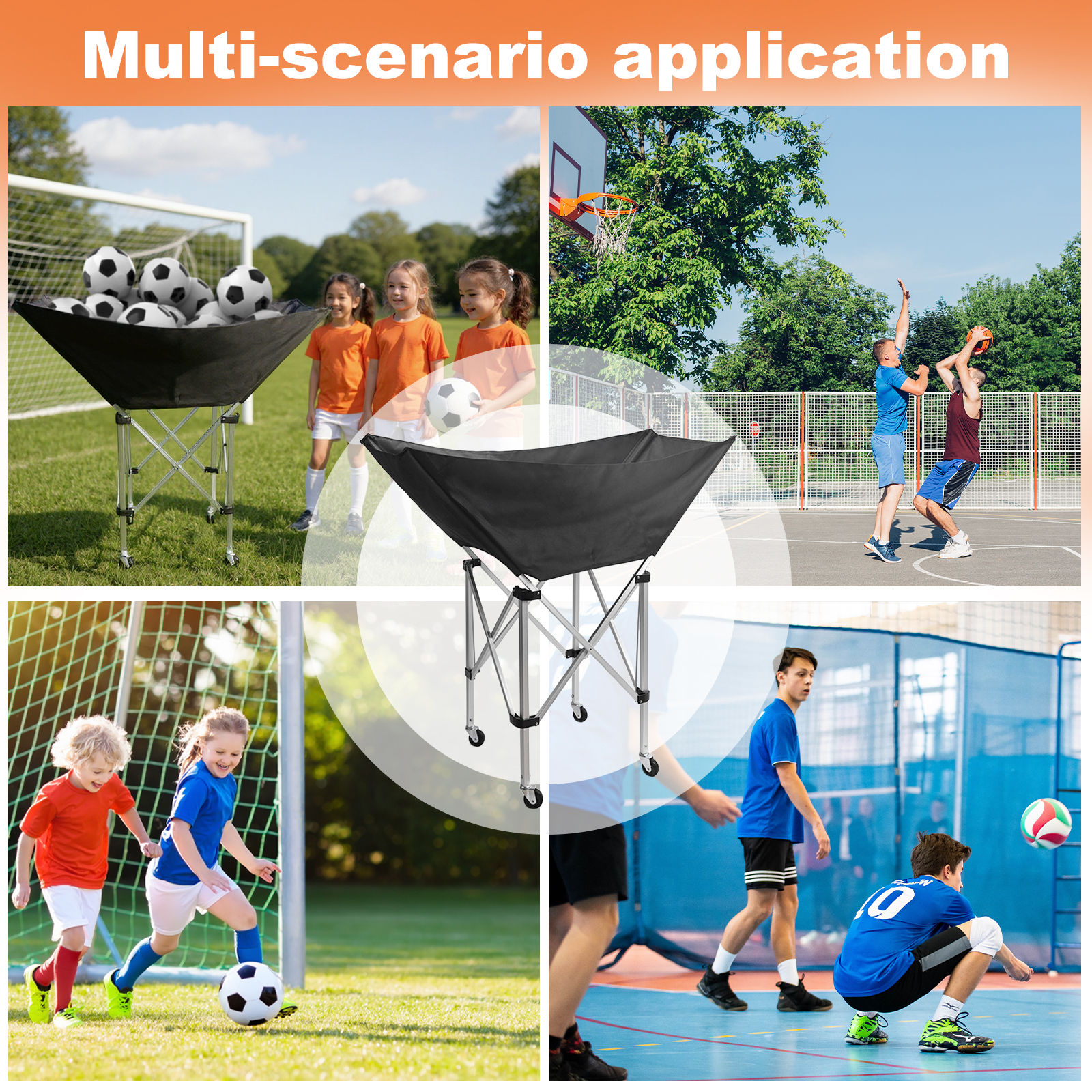 Collapsible Hammock Ball Cart  - Sports Equipment Volleyball ulasan dan harga