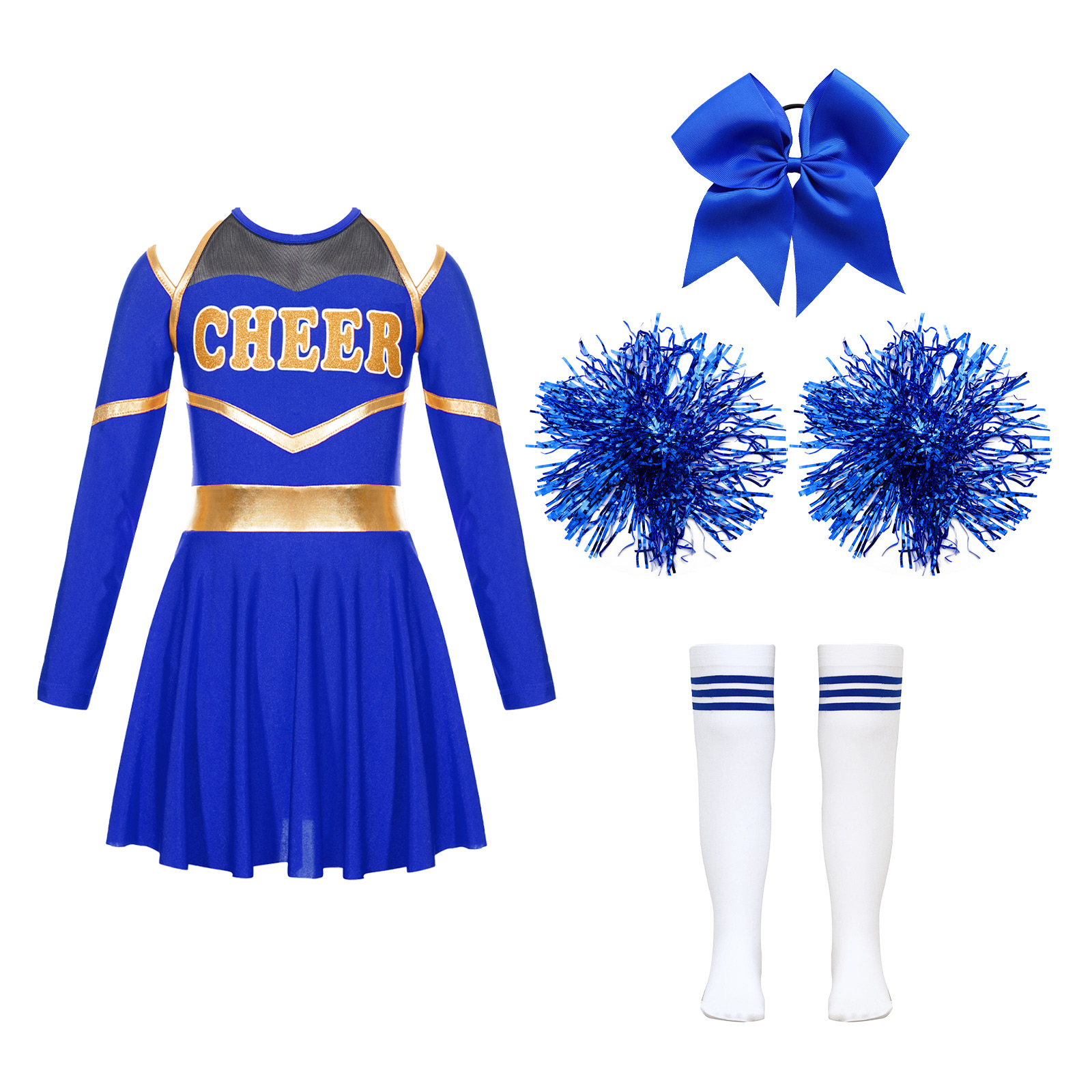 Cheerleader Costume Girls Chee - Cheerleading Pom Pom ulasan dan harga