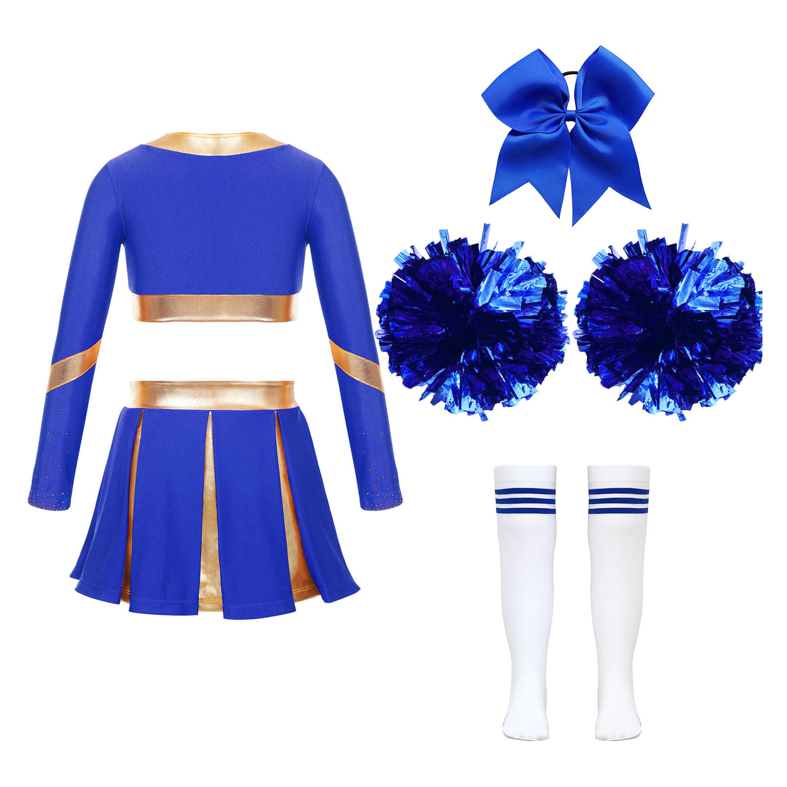 Girls Cheer Leader Costume Out - Cheerleading Pom Pom ulasan dan harga