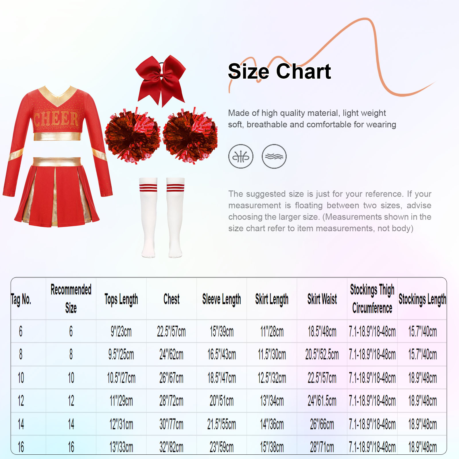 Girls Cheer Leader Costume Out - Cheerleading Pom Pom ulasan dan harga