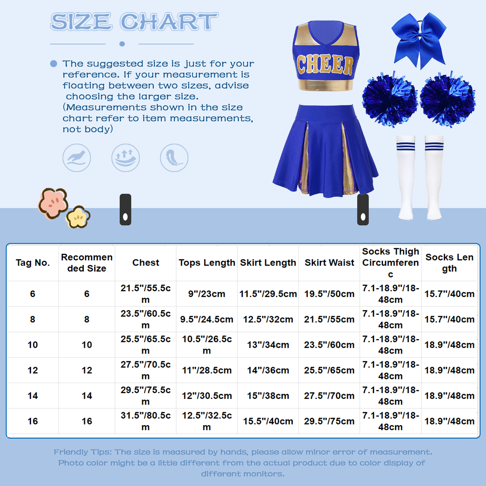 Girls Cheer Leader Costume Out - Cheerleading Pom Pom ulasan dan harga