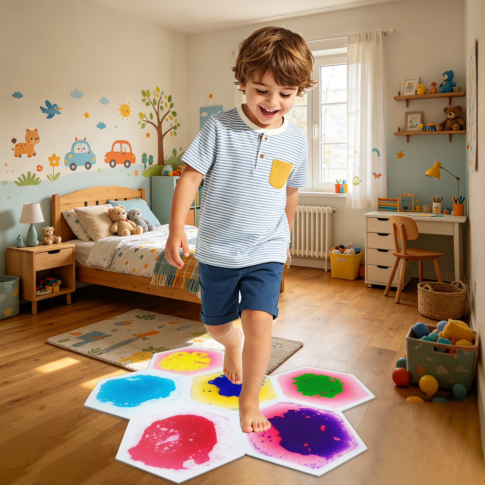 Thickened Hexagon Flowing Liqu - Sports Equipment 3 Year Old ulasan dan harga