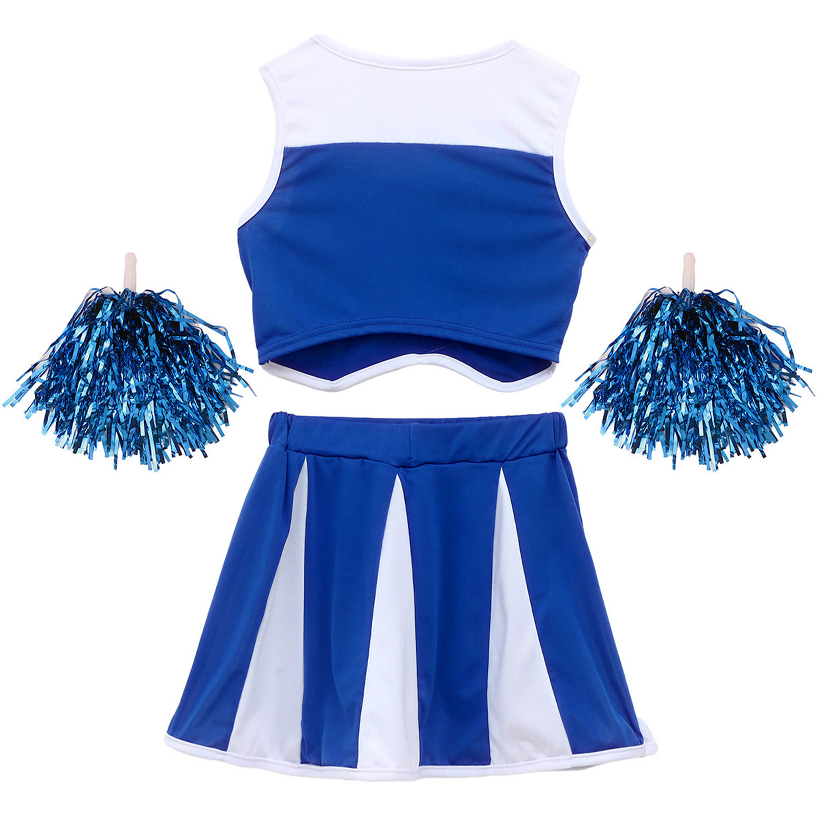 Kids Girls Cheer Squad Outfit  - Cheerleading Pom Pom ulasan dan harga