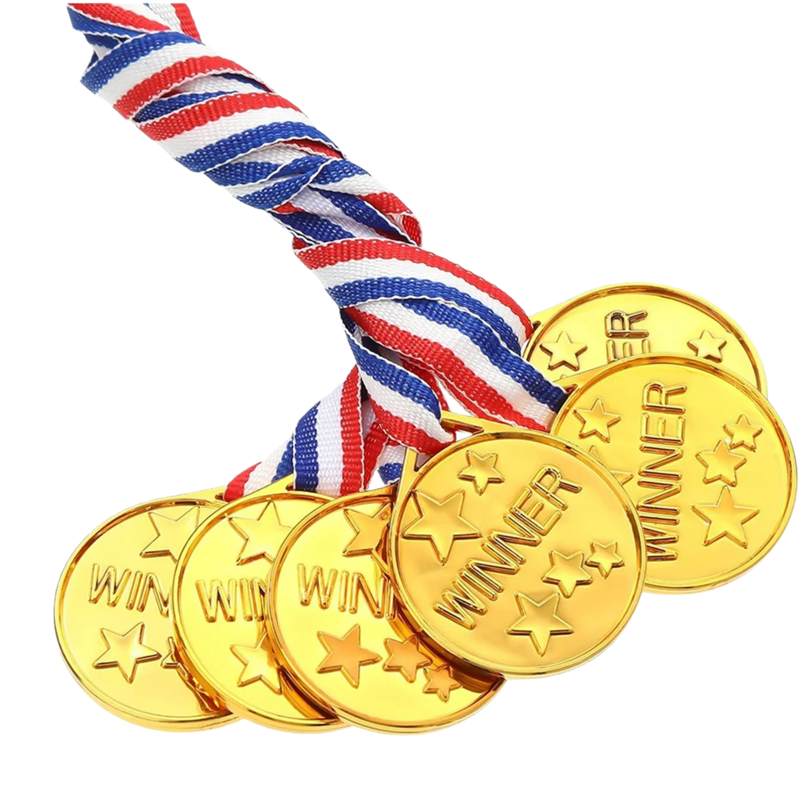 30Pcs Plastic Gold Winners Med - Sports Equipment For Schools ulasan dan harga