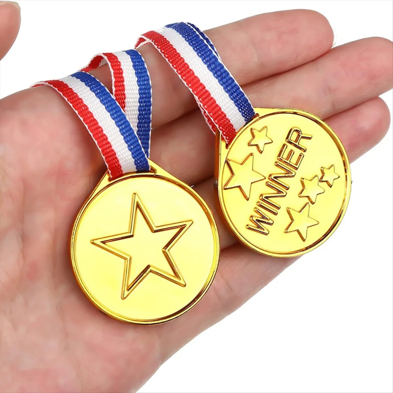 30Pcs Plastic Gold Winners Med - Sports Equipment For Schools ulasan dan harga